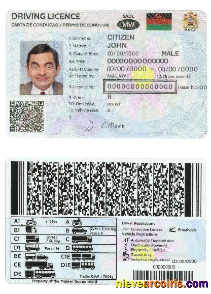 Malawi driving license